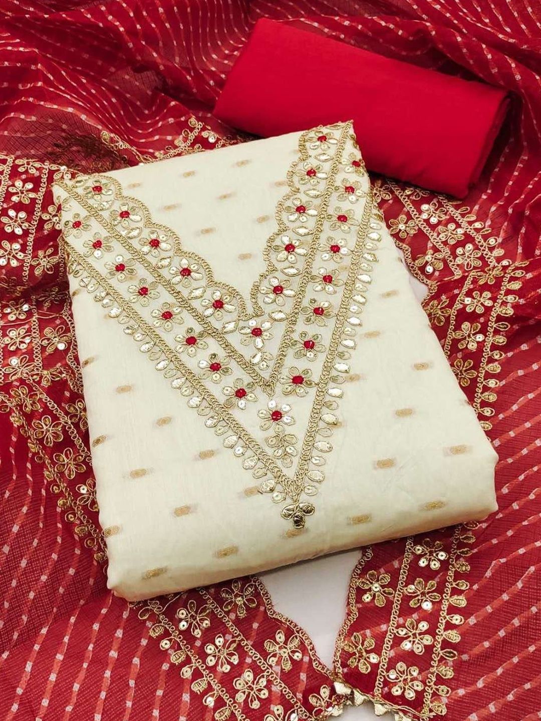 Dhaaga Ghar Embroidered Unstitched Dress Material-picture-17