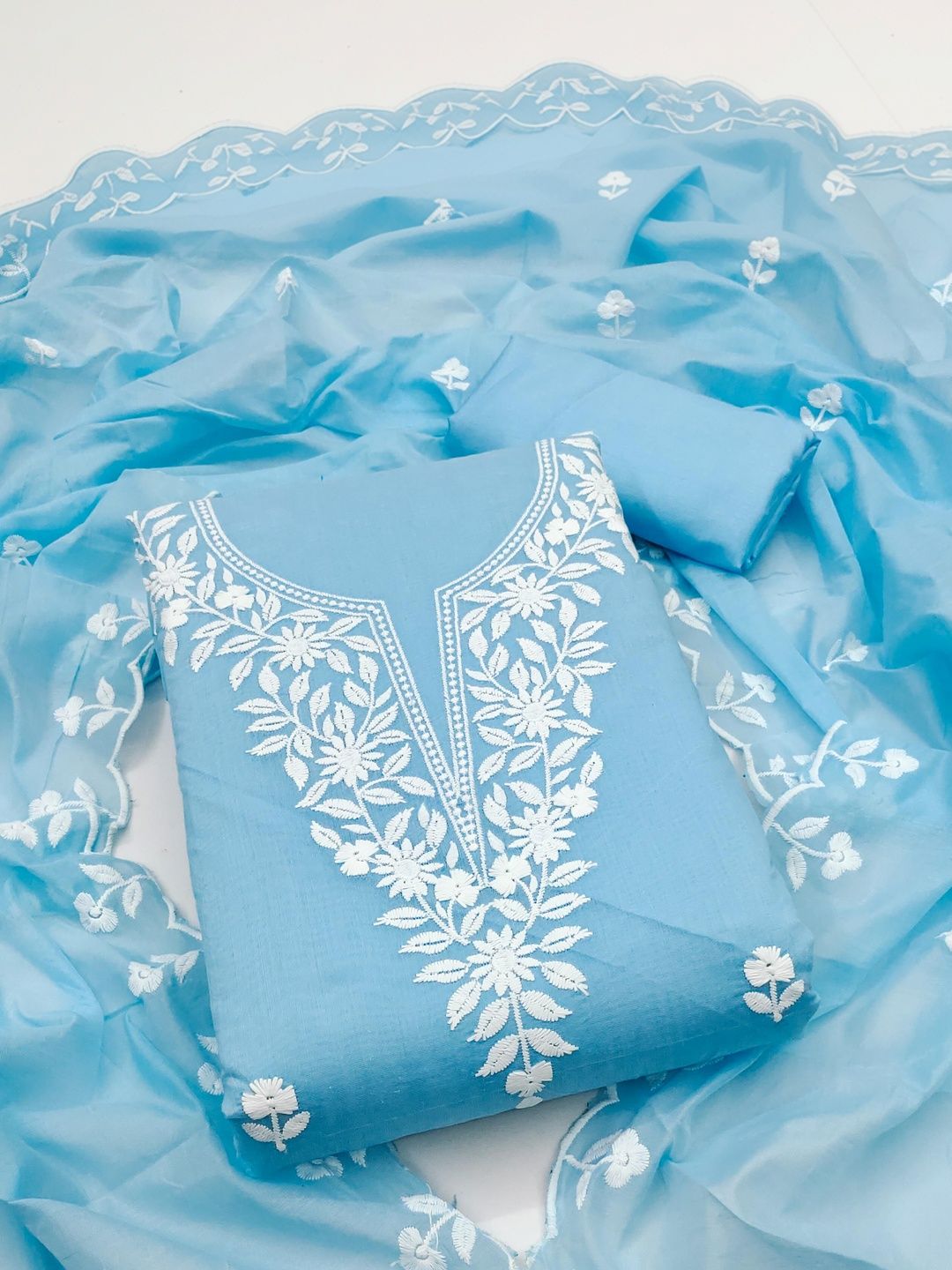 Dhaaga Ghar Embroidered Pure Cotton Unstitched Dress Material-picture-12