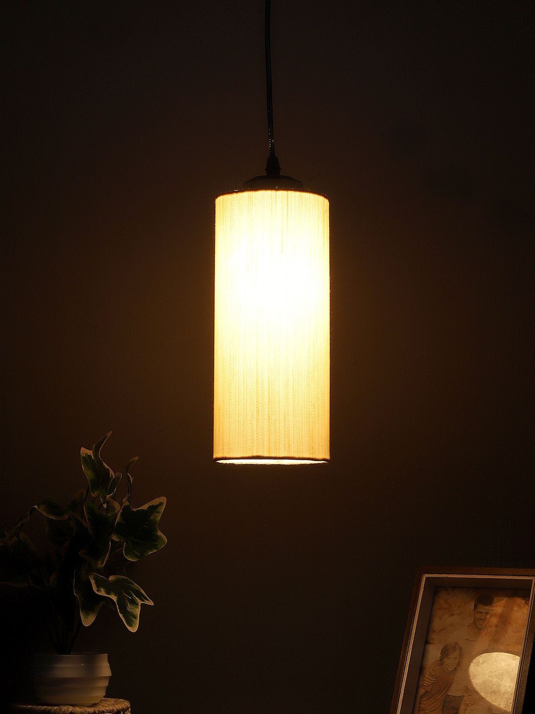 Aura Off White & Off White Textured Contemporary Ceiling Lamp-picture-48