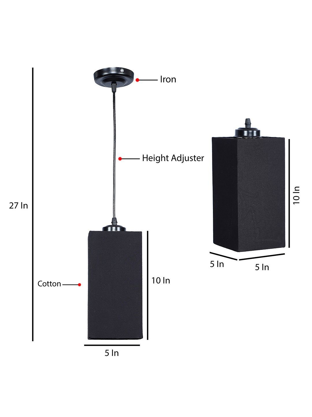 Aura Black & Black Traditional Ceiling Lamp-picture-21