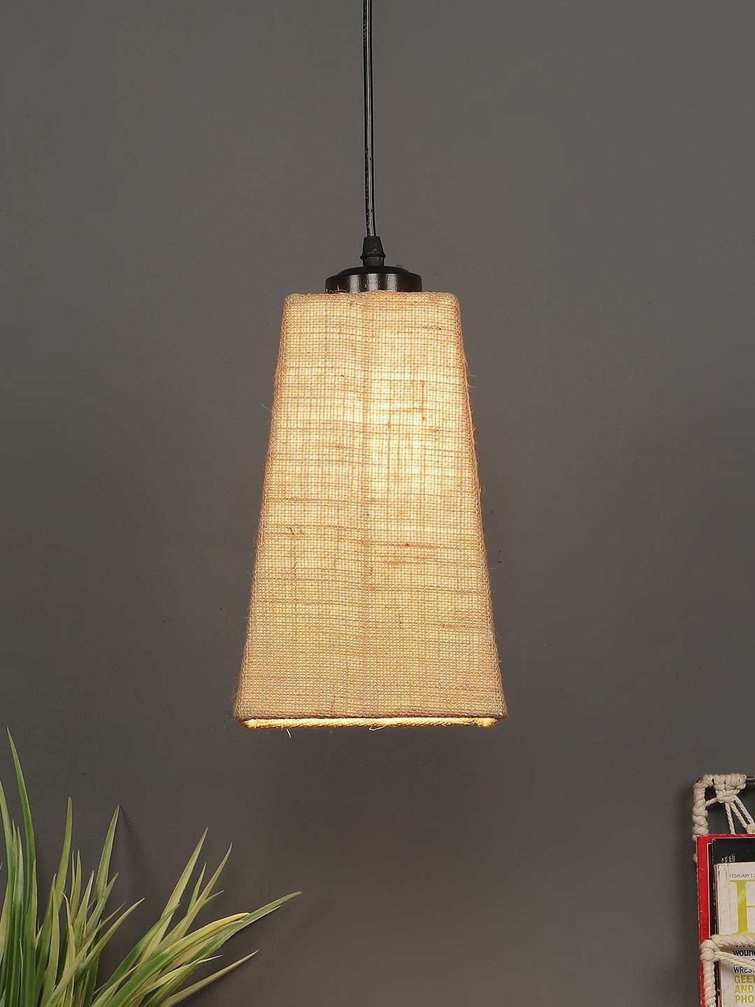 Aura Beige & Beige Textured Ceiling Lamp-picture-26