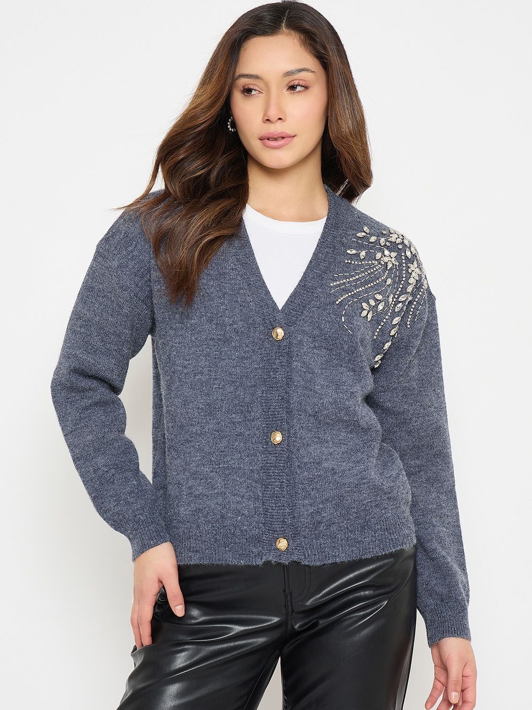 Madame Women Cardigan with Embellished Detail-picture-42