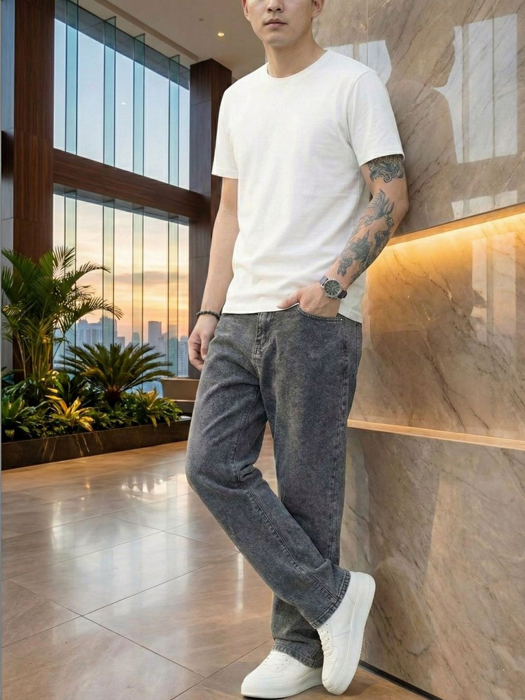 Veltick Men Mid-Rise Light Fade Jeans-image-20