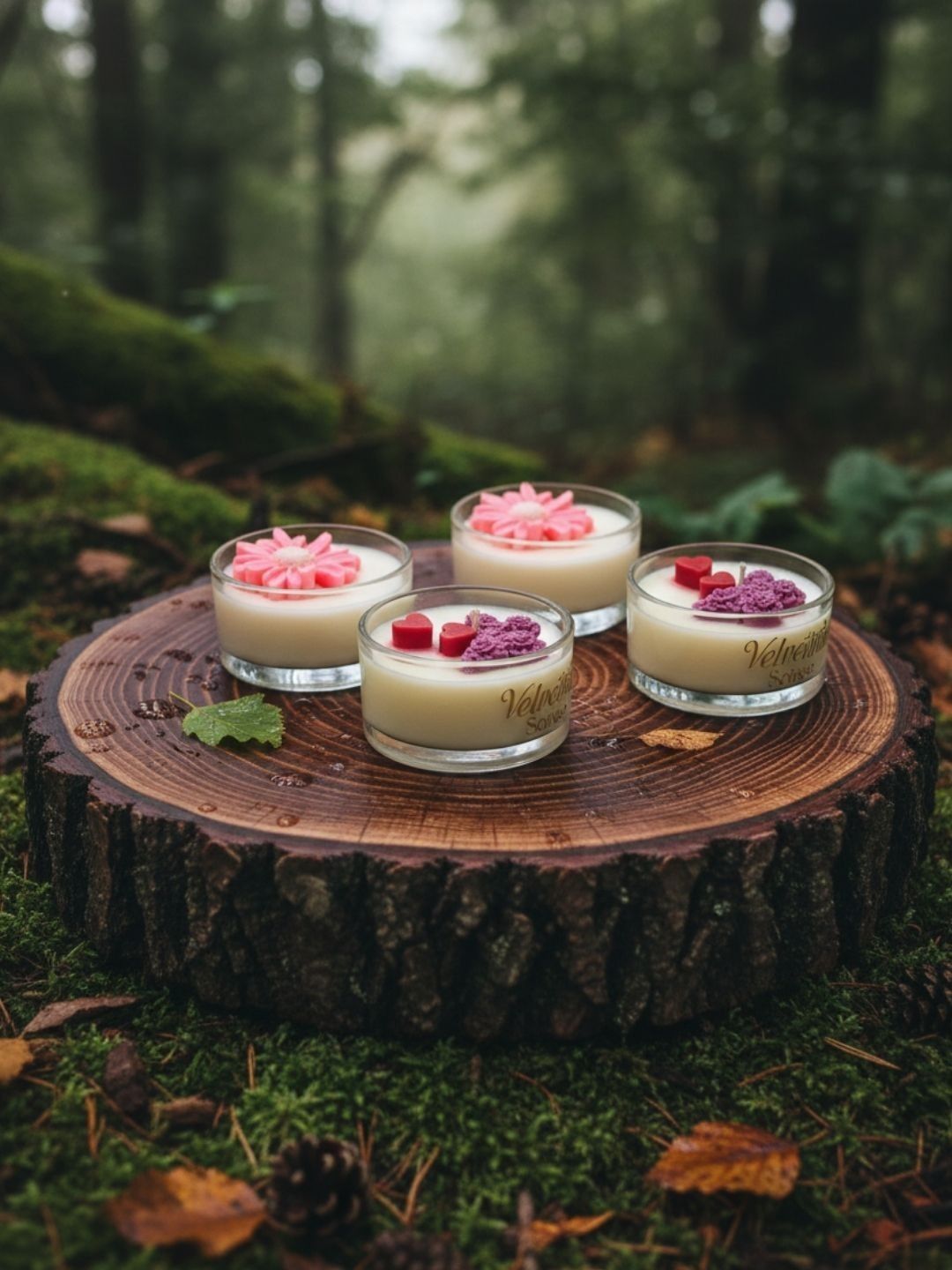 Velvetine Soiree White & Cream-Coloured 4 pieces Jar Candle