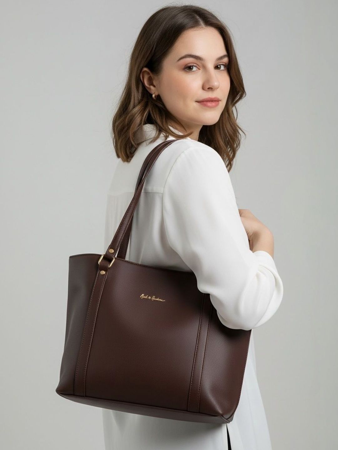 Mast & Harbour PU Structured Tote Bag-picture-16