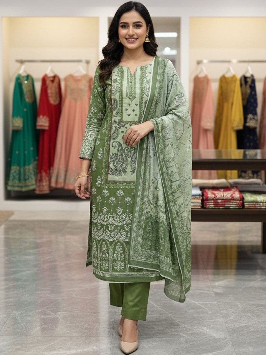 SALWAR STUDIO Printed Unstitched Dress Material-picture-26