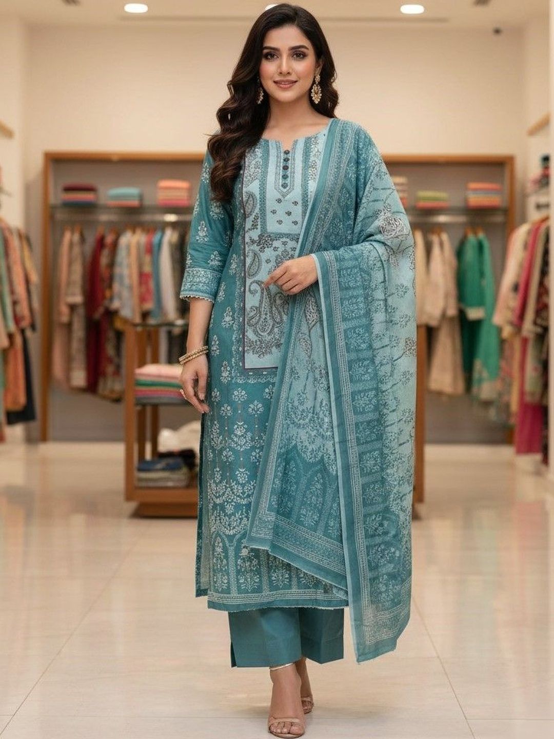 SALWAR STUDIO Printed Viscose Rayon Unstitched Dress Material-picture-27