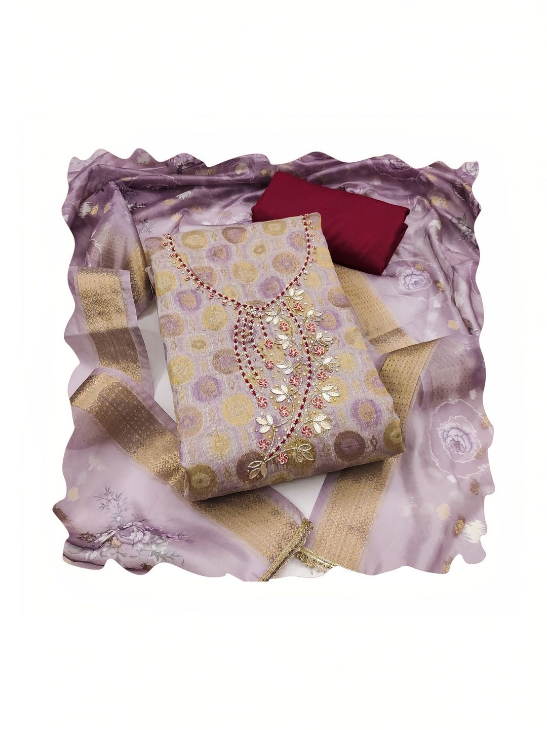 Maroosh Embroidered Unstitched Dress Material-picture-21