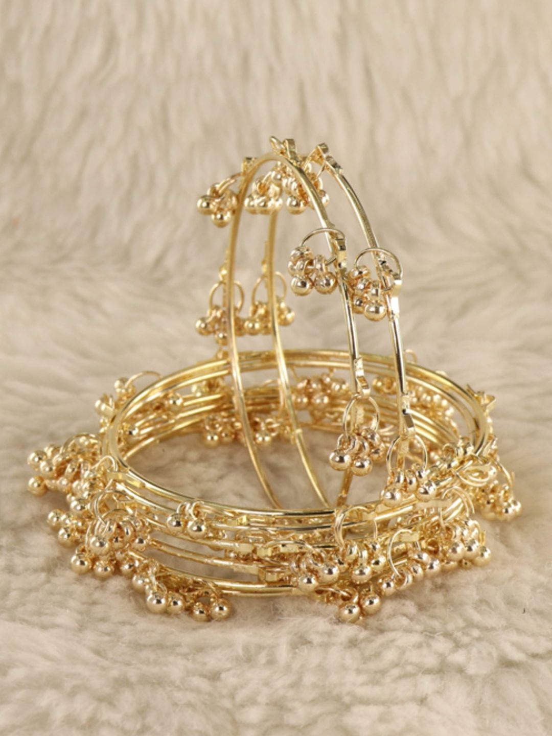 ZULKA Set Of 8 Ghungroo Studded Bangles-picture-22