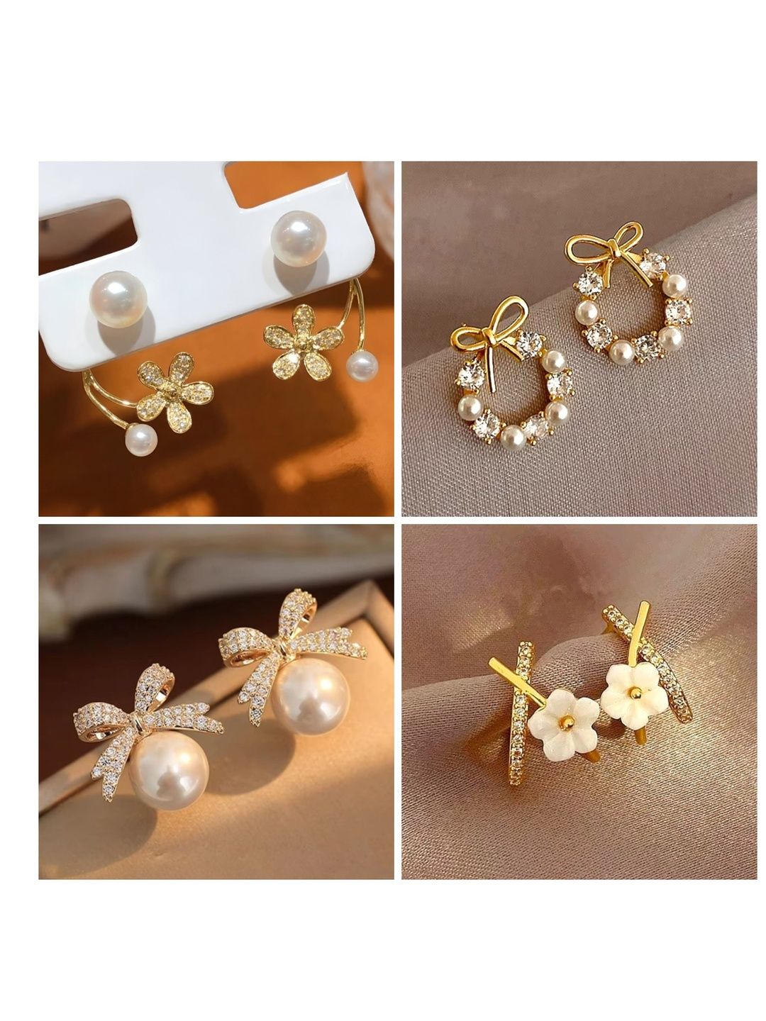 Tiso Floral Studs Earrings-picture-20