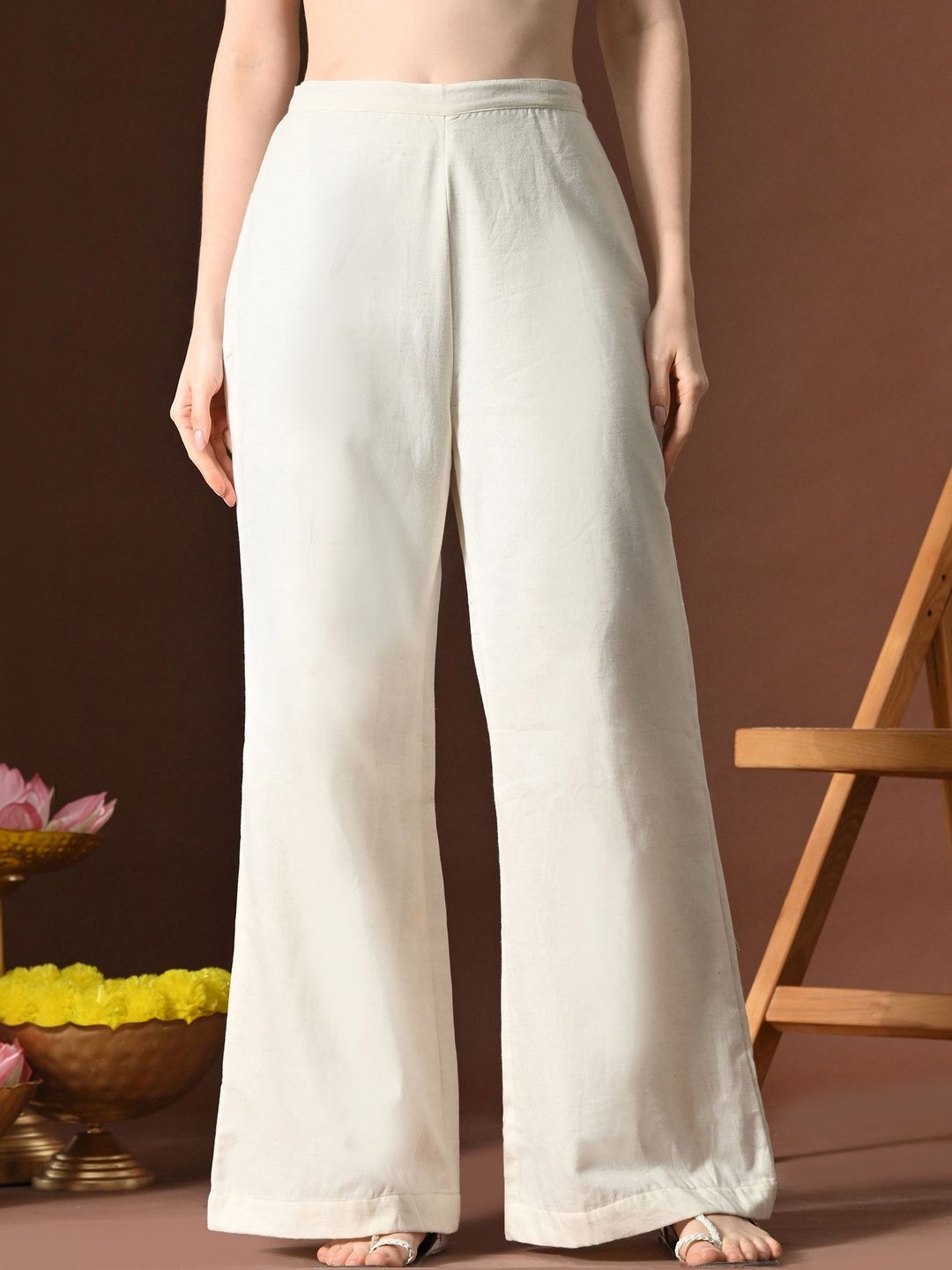 SANGAKURTI Women Original Loose Fit High-Rise Trousers