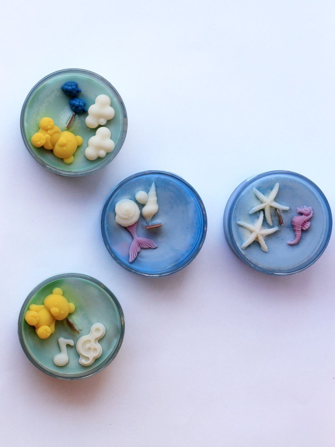 Velvetine Soiree Blue & Multicoloured 4 pieces Jar Candle-image-46