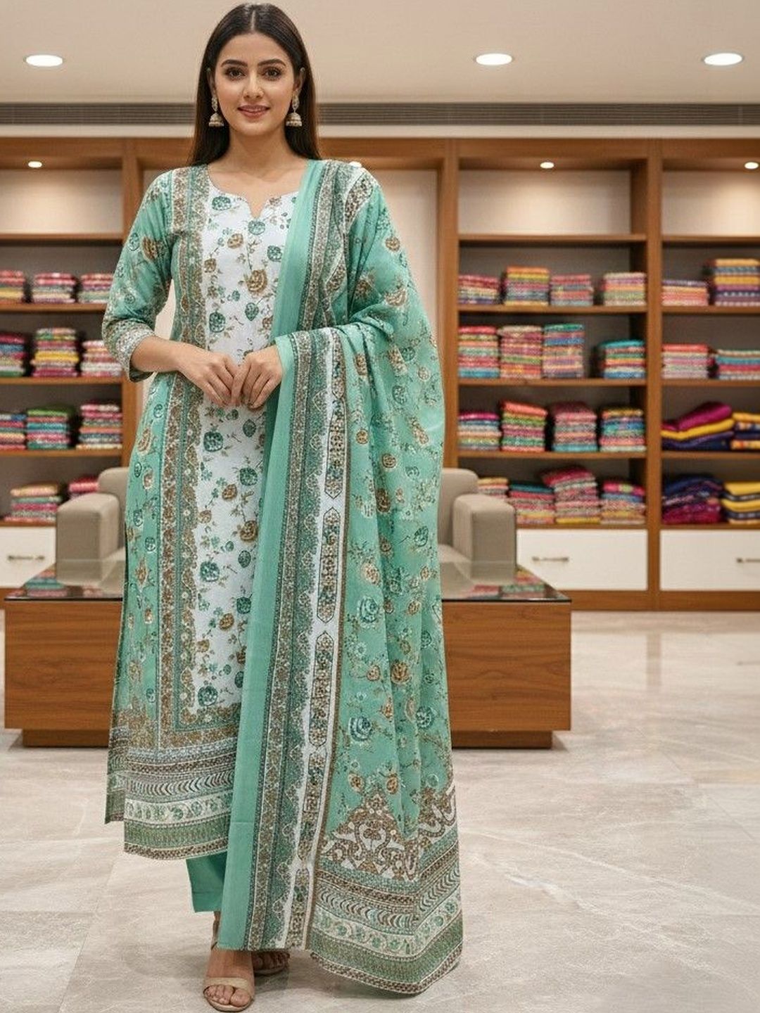 SALWAR STUDIO Printed Unstitched Dress Material-picture-8