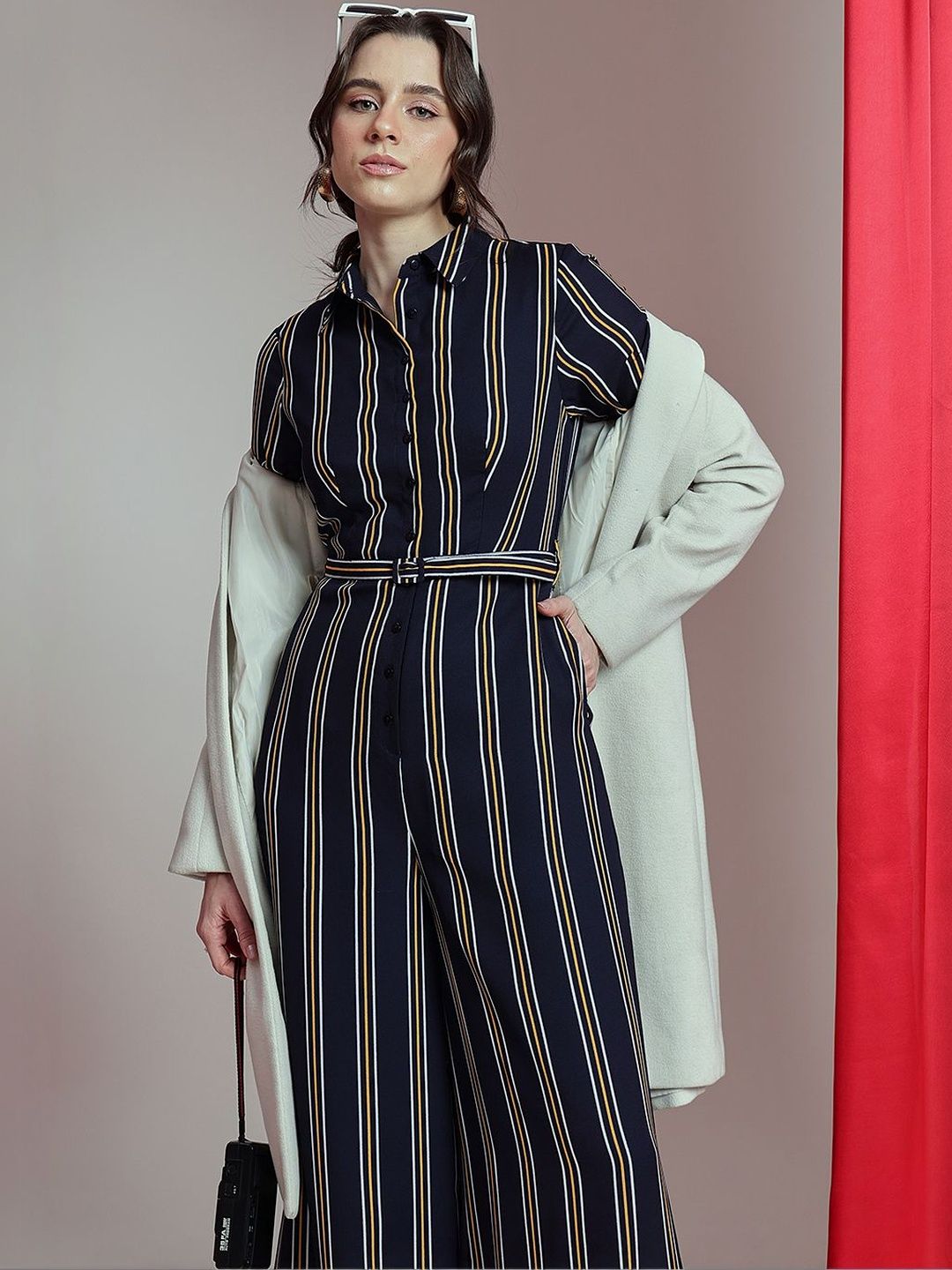 QUIERO Striped Basic Jumpsuit-picture-16