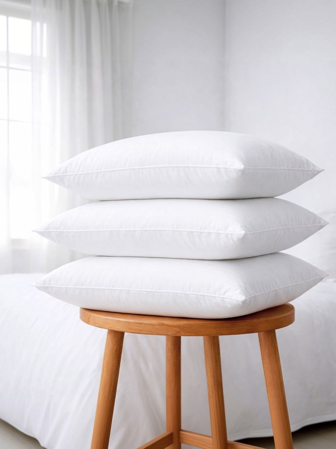 Utopia Bedding White Set of 3 Cotton Filled Cotton Ultra Soft Sleep Pillow-picture-36