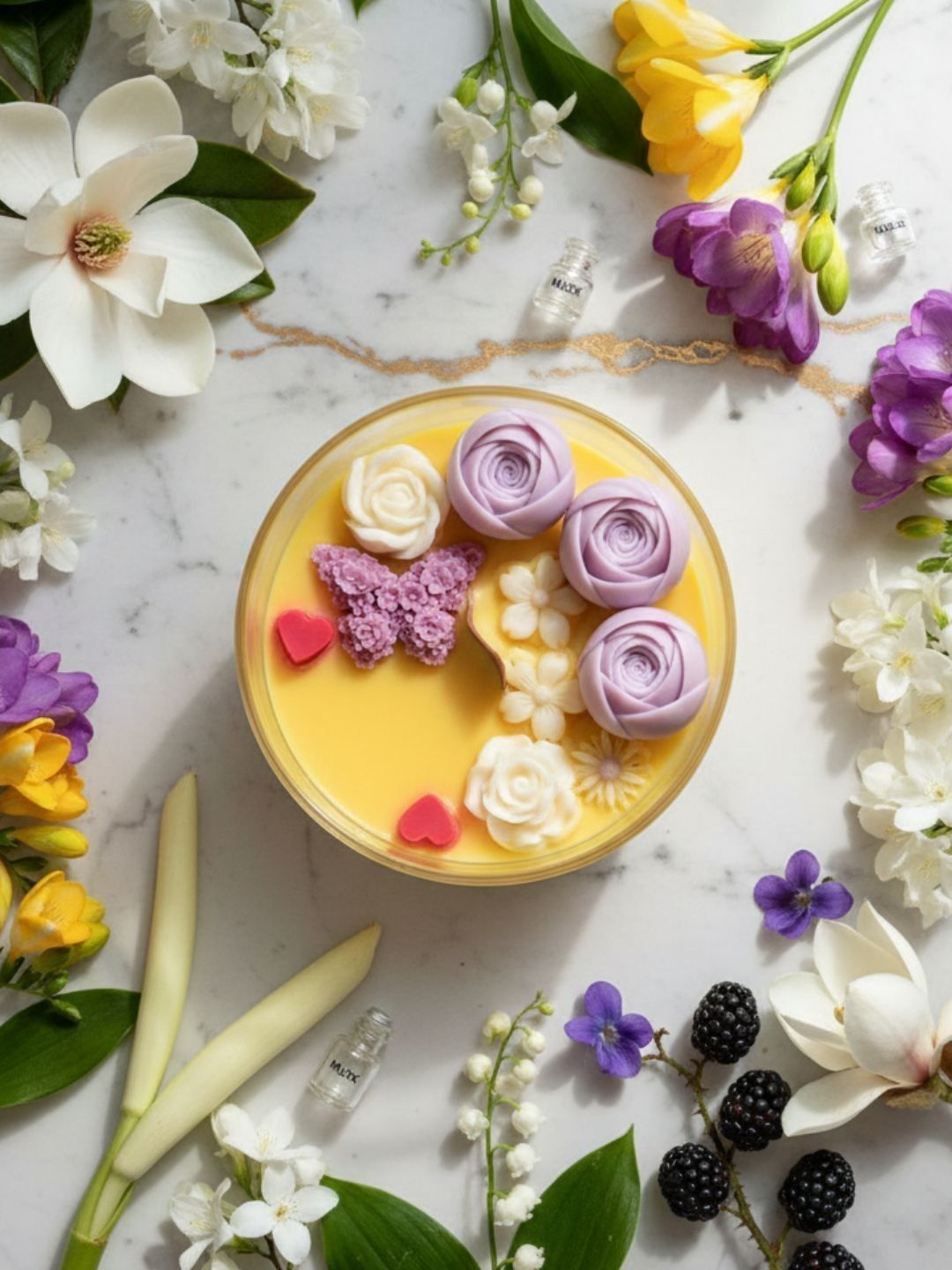 Velvetine Soiree Purple & Yellow 1 pieces Jar Candle-image-45
