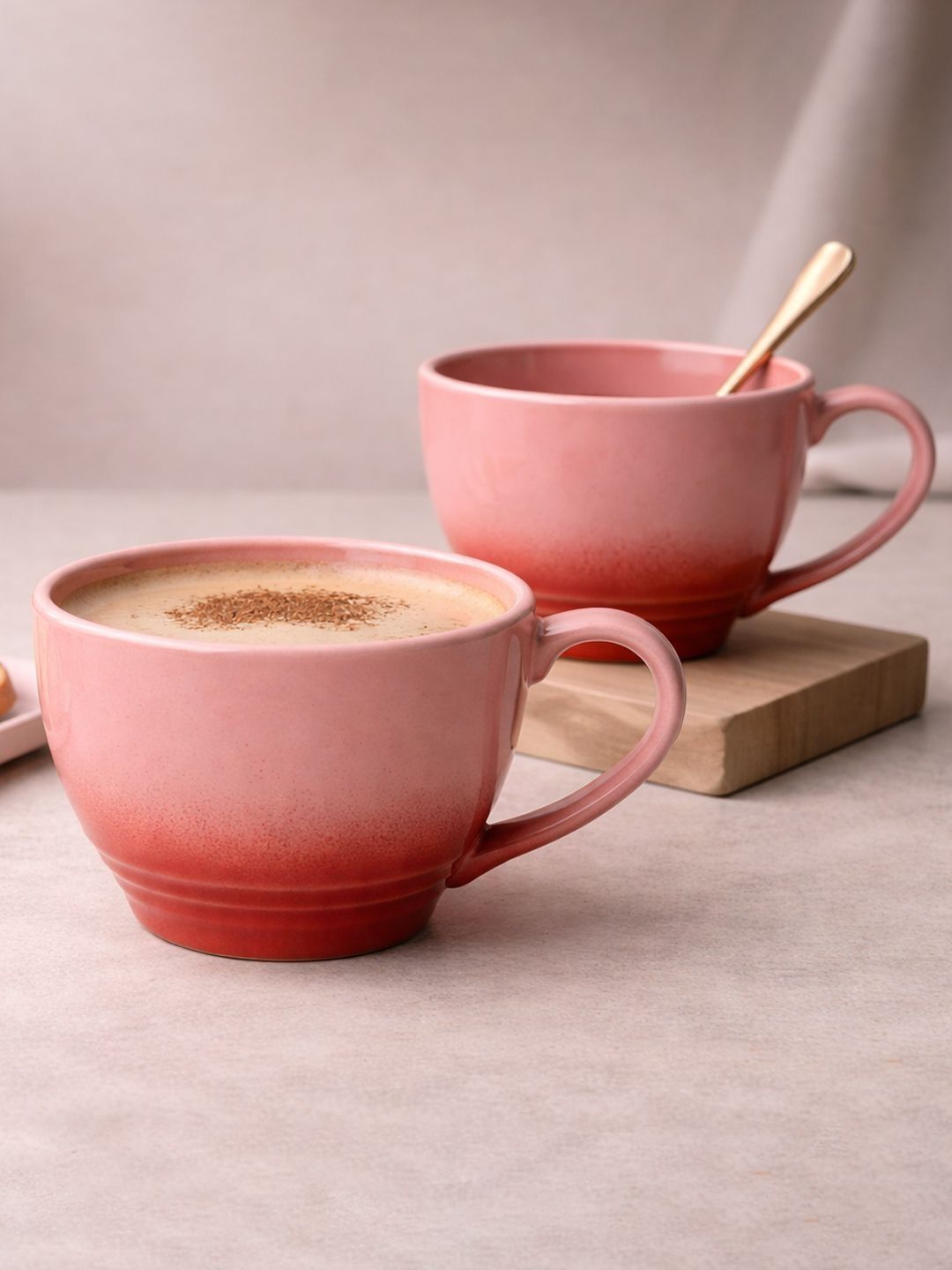 BODHI HOUSE Pink Solid Ceramic Glossy Mugs Set of Cups and Mugs-image-36