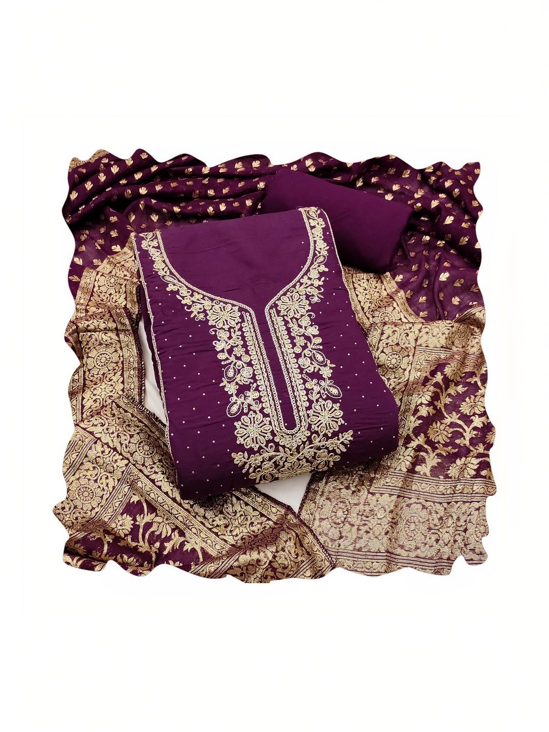 Maroosh Embroidered Unstitched Dress Material-picture-10