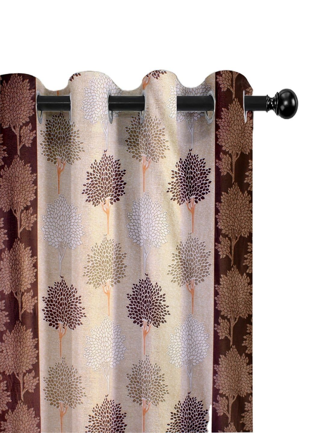 Aura Coffee Brown Floral Room Darkening Window Core-image-26