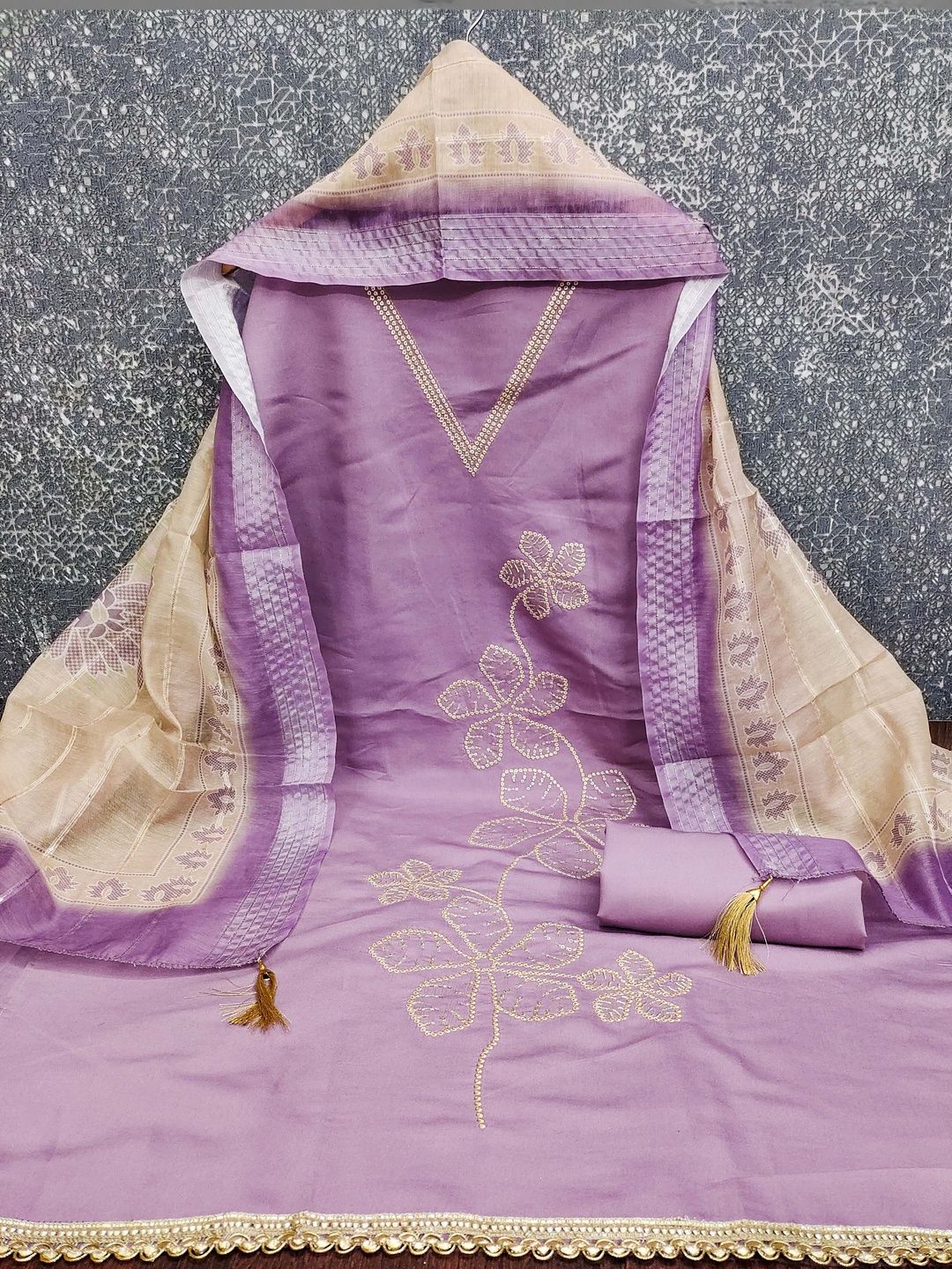 Maroosh Embroidered Pure Cotton Unstitched Dress Material-picture-20