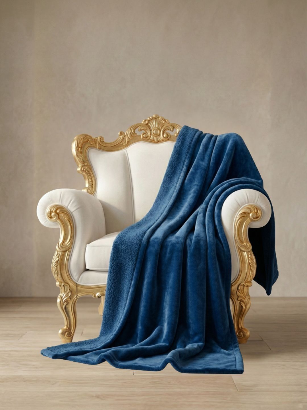 BED-SHEET.COM Teal & Navy Blue AC Room 400 GSM Blanket-picture-51