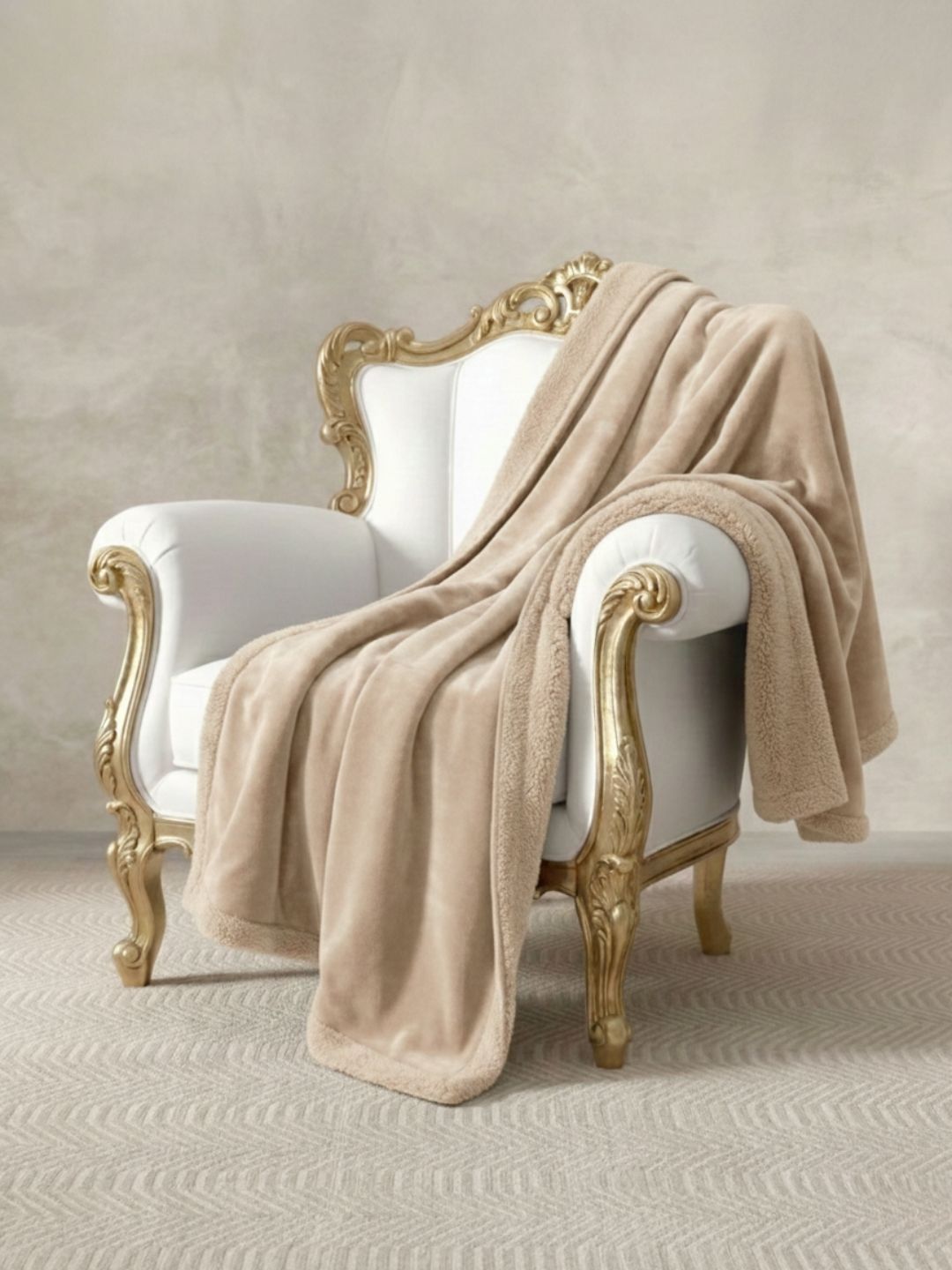 BED-SHEET.COM Cream-Coloured AC Room 400 GSM Blanket-picture-15
