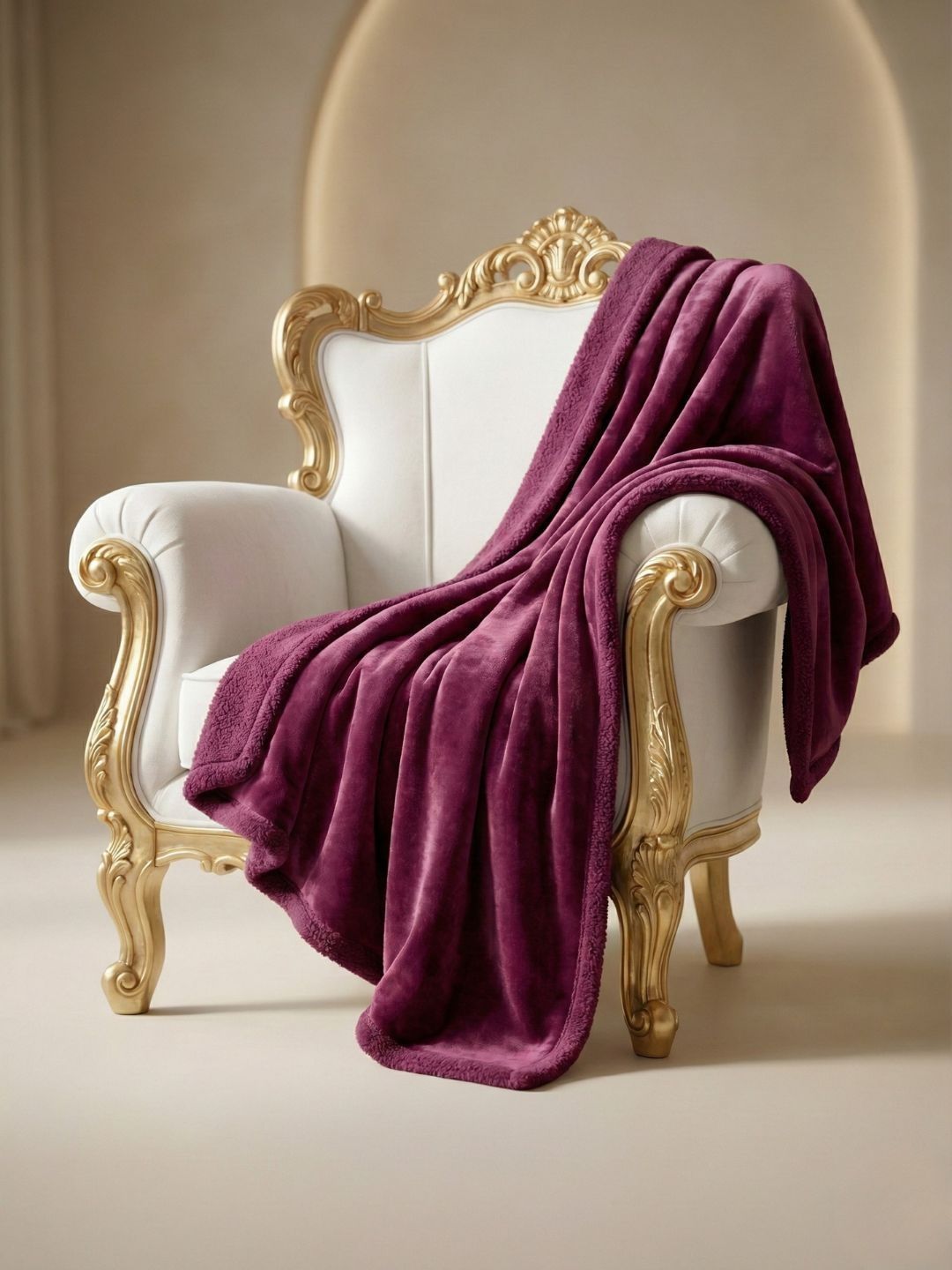 BED-SHEET.COM Purple & Burgundy AC Room 400 GSM Blanket-picture-39