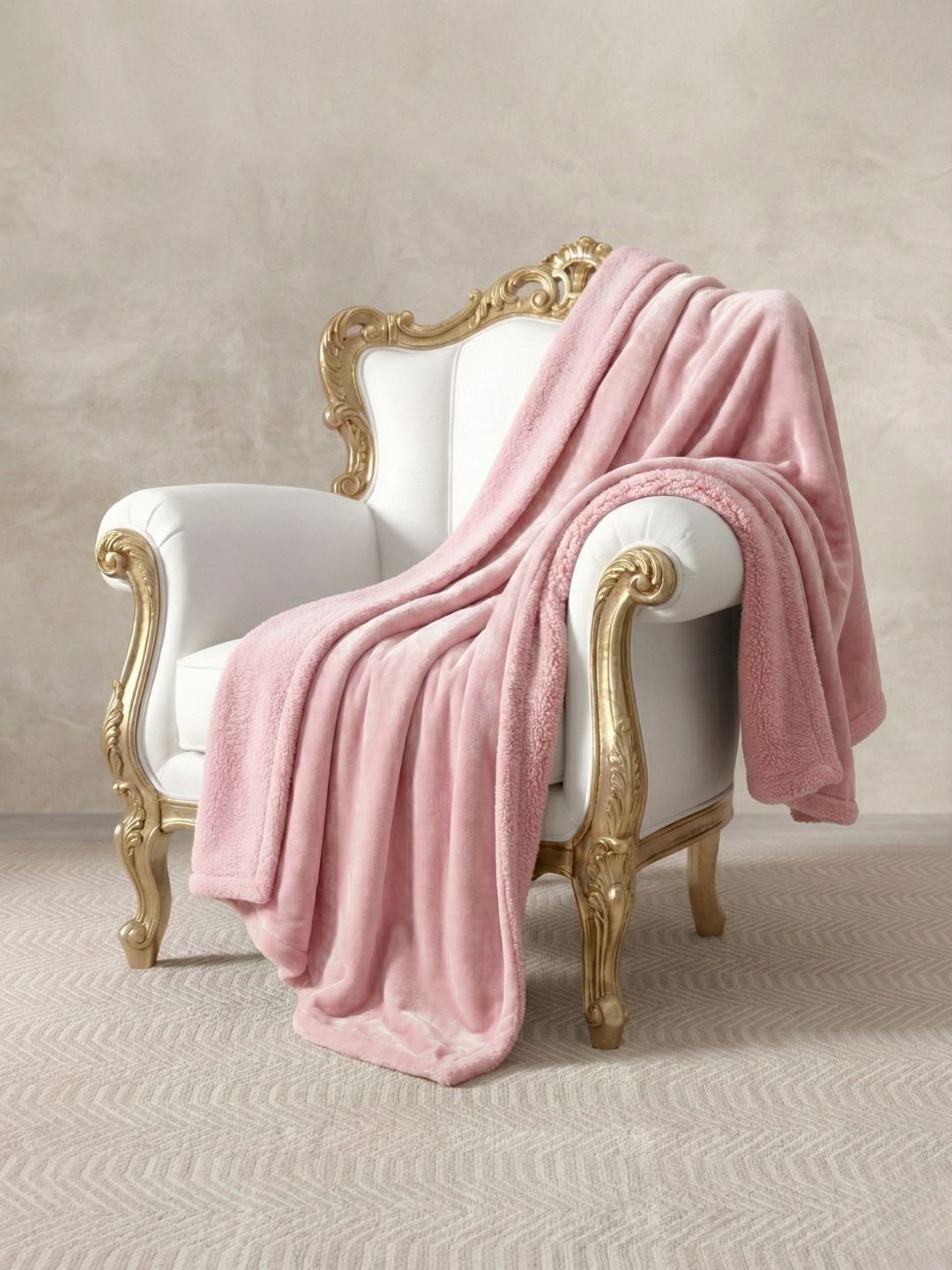 BED-SHEET.COM Pink & Pink AC Room 400 GSM Blanket-picture-46