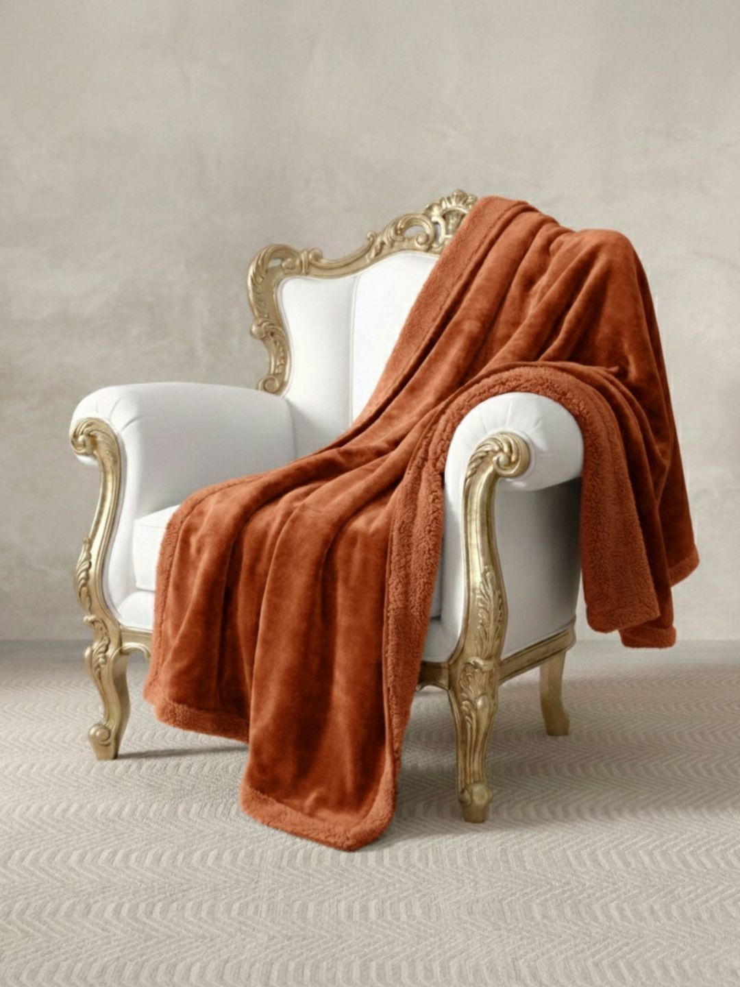 BED-SHEET.COM Brown & Rust AC Room 400 GSM Blanket-picture-34