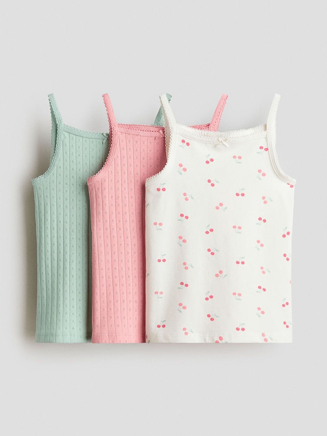 H&M 3-Pack Cotton Strappy Tops