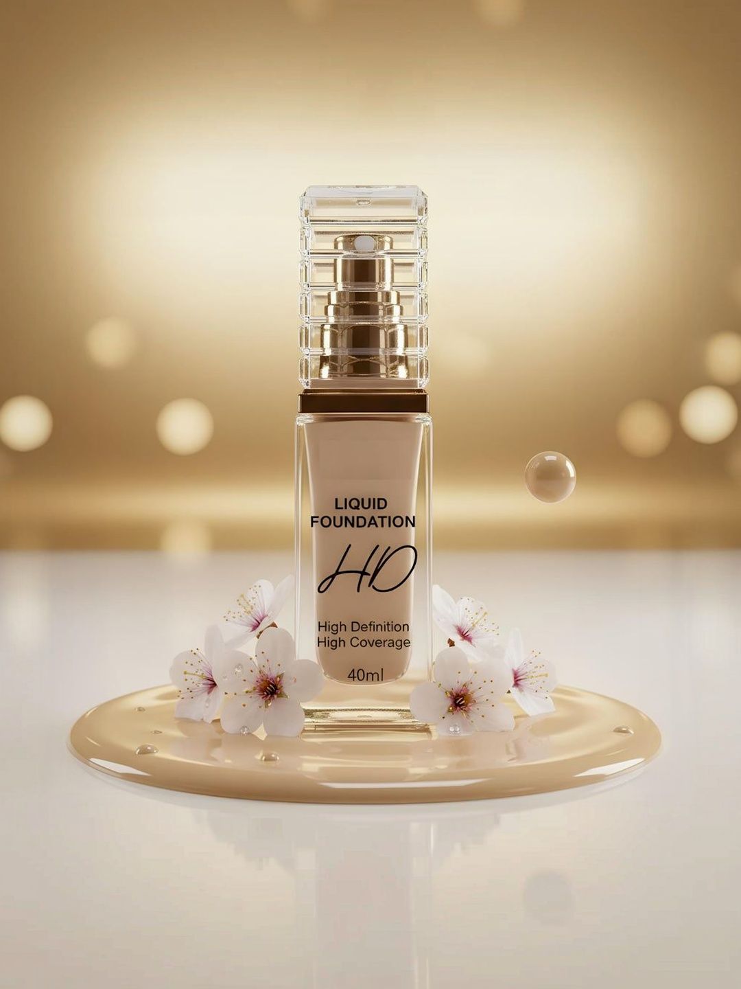 B INIK High Coverage Liquid Foundation- 40 ml- Beige-picture-47
