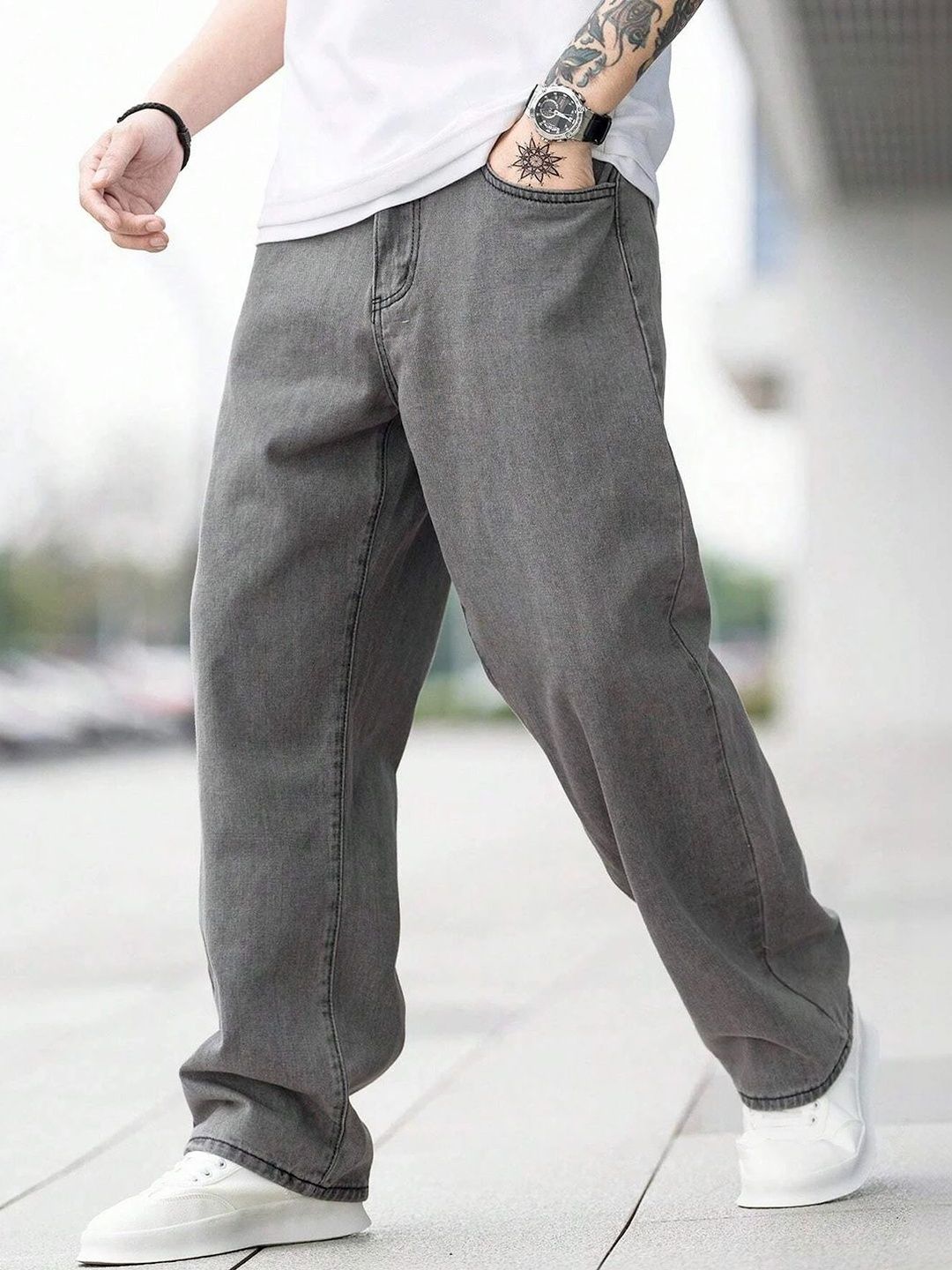 UNITED DENIM Men Loose Mid-Rise Stretchable Jeans-picture-13