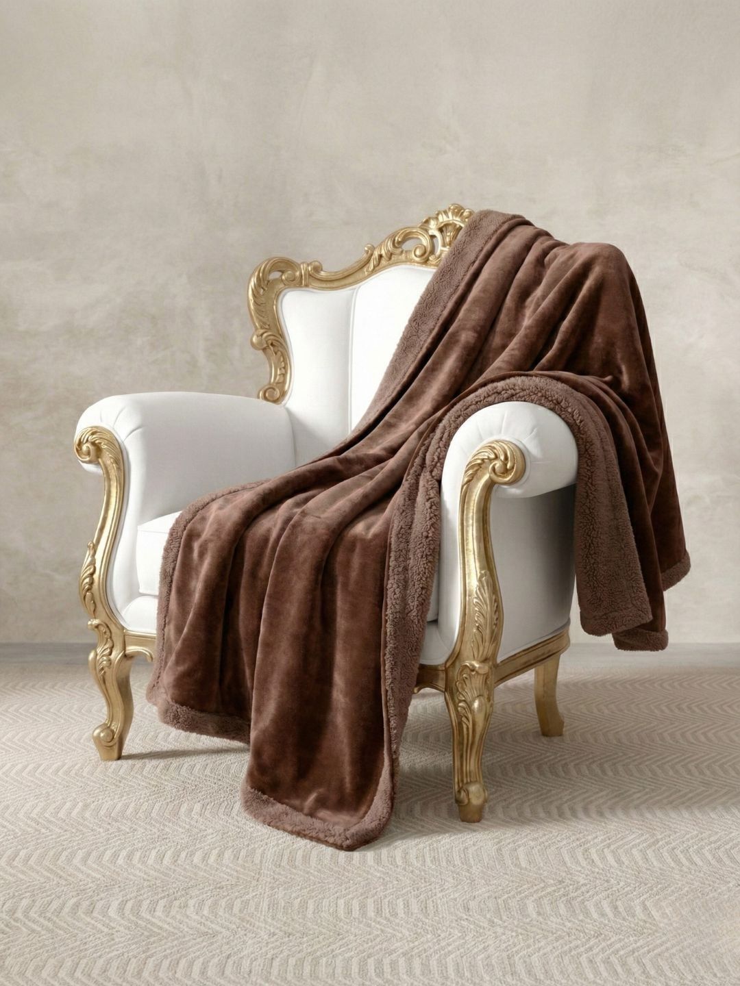 BED-SHEET.COM Coffee Brown & Coffee Brown AC Room 400 GSM Blanket-picture-55