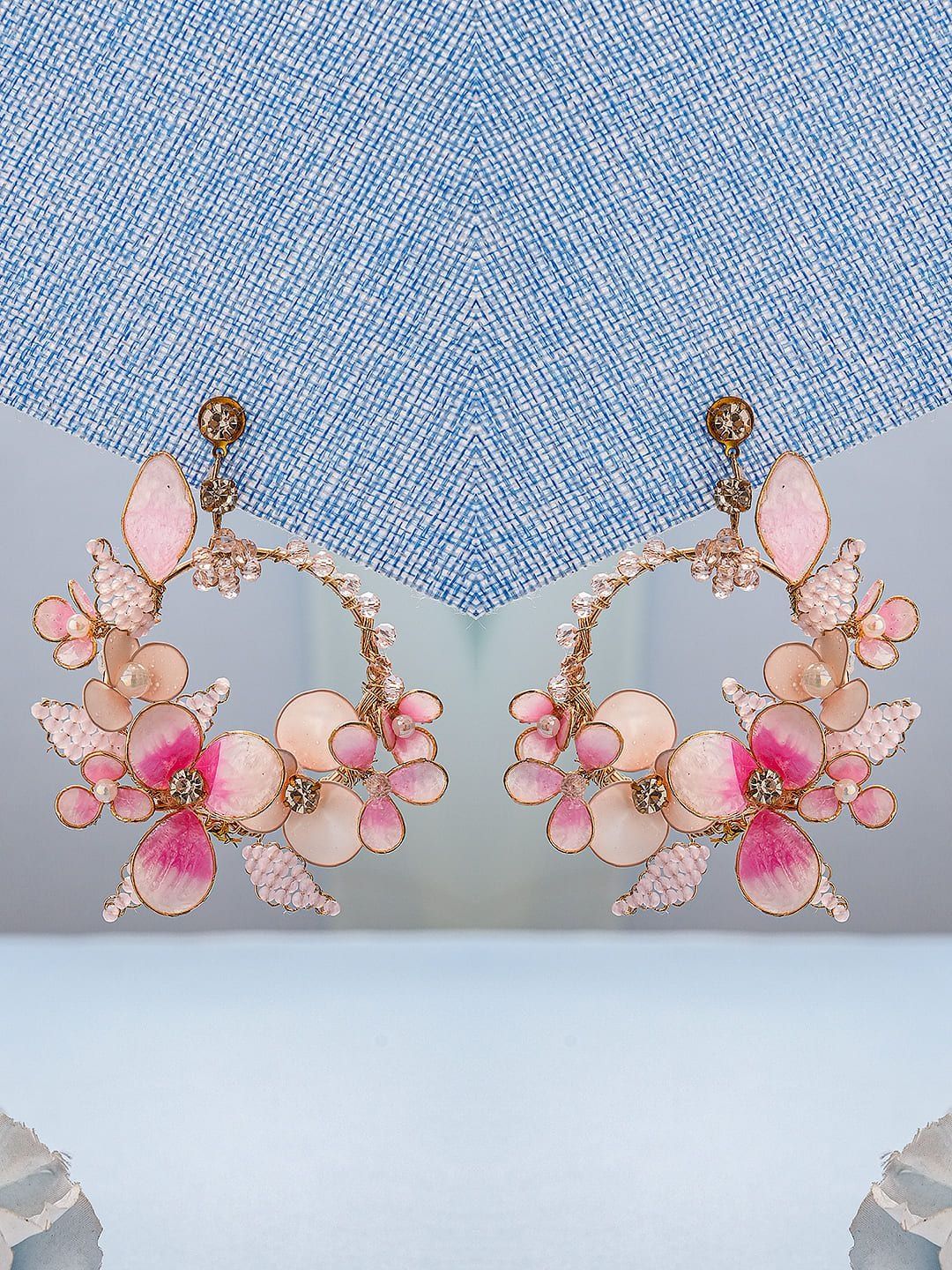 Saraf RS Jewellery Floral Drop Earrings-picture-36
