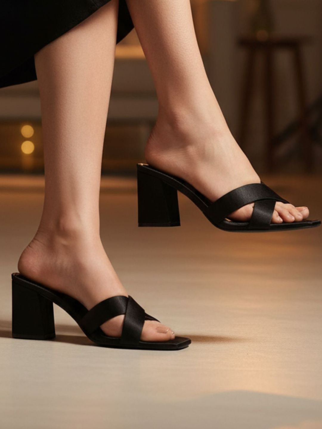 CAI Textured PU Block Mules-picture-14