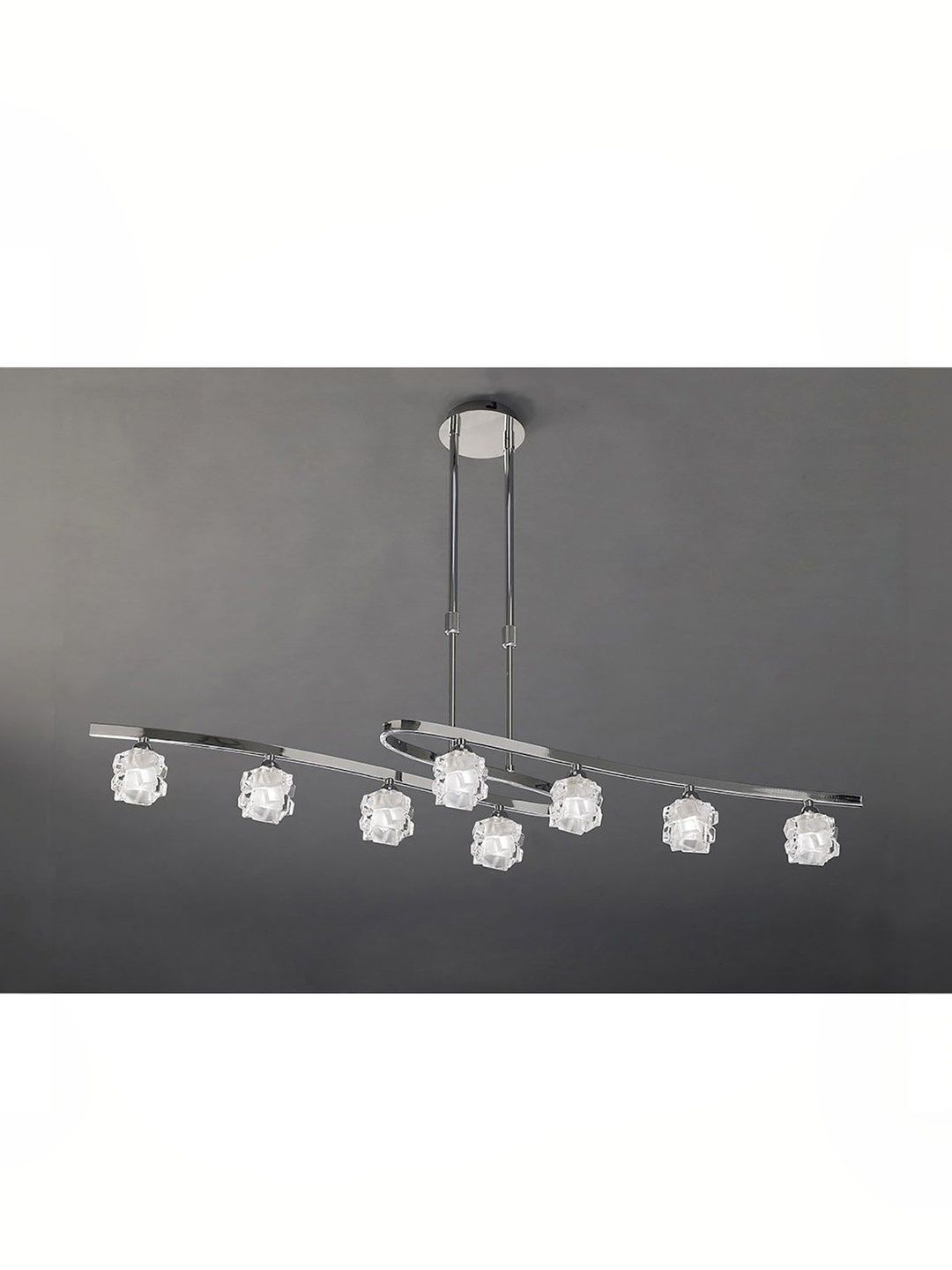 Stello Silver-Toned & Silver-Toned Textured Contemporary Ceiling Lamp-picture-47