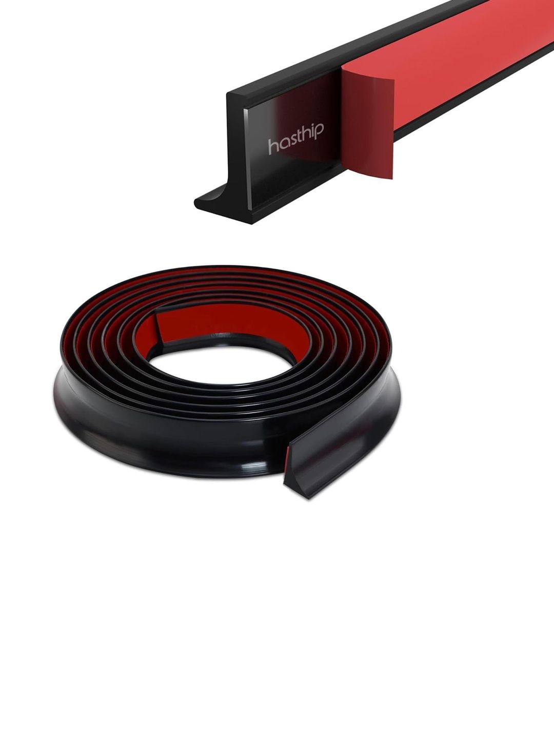 HASTHIP Black & Black Solid Plastic Bath Accessories Set-image-8