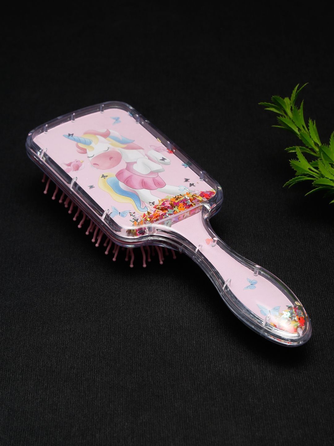 Stoln Unicorn Theme With Glittery Hair Brush