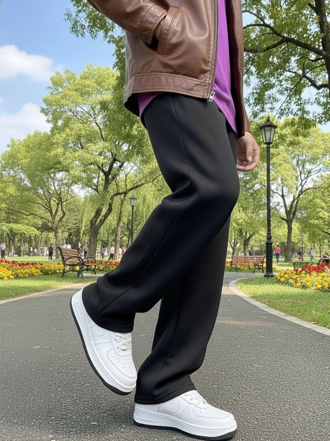 dockstreet Cotton Mid-Rise Relaxed Fit Track Pants-picture-27