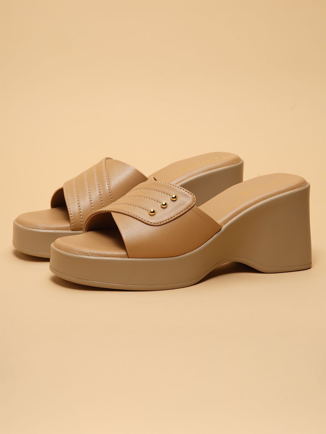 ERIDANI Textured Wedge Mules-picture-1
