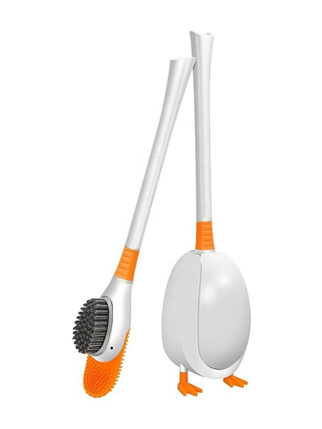 HASTHIP White & White Solid Plastic Toilet Brush Holder-image-29