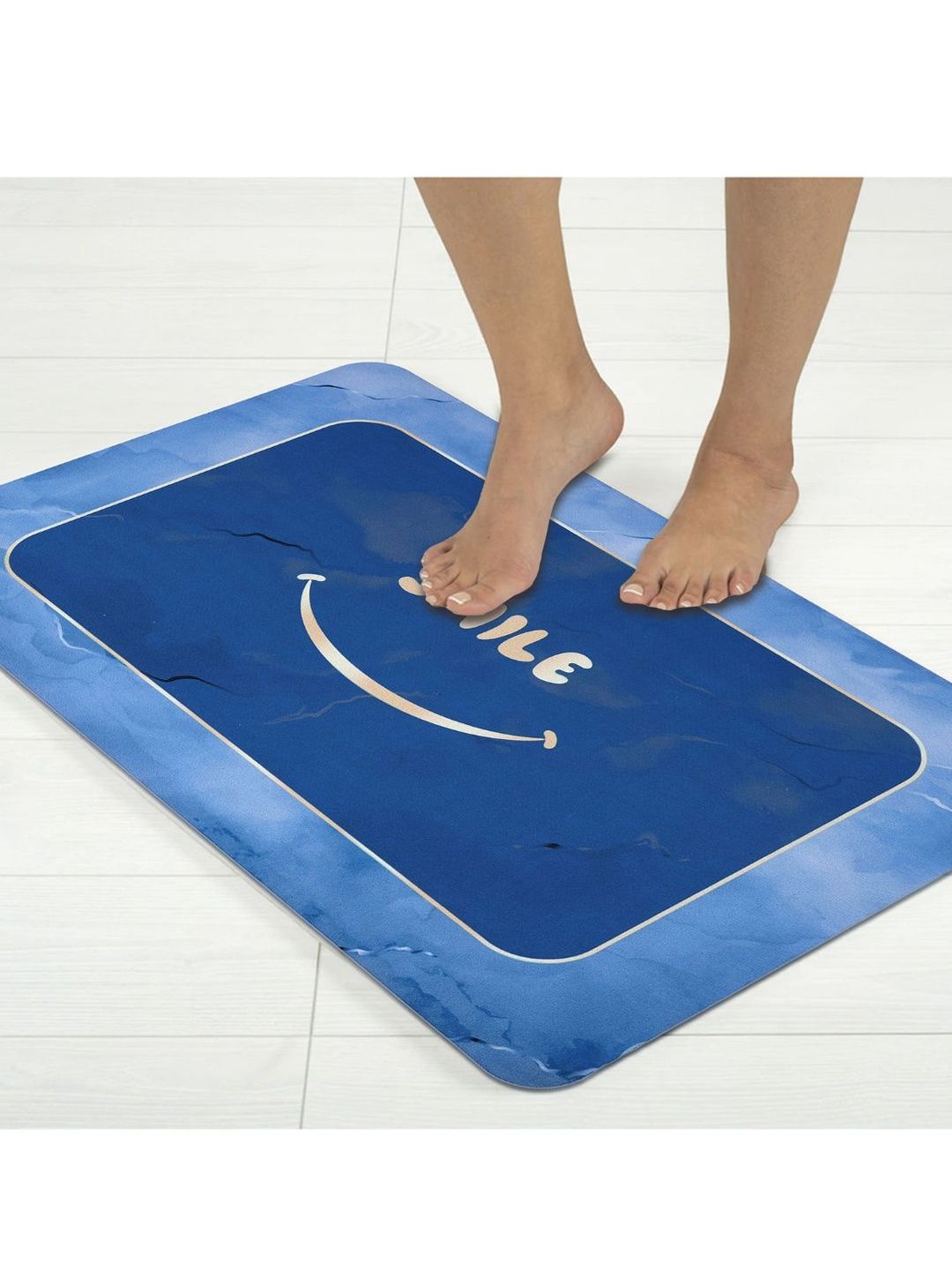 Aura Blue Printed Bath Rugs-image-49