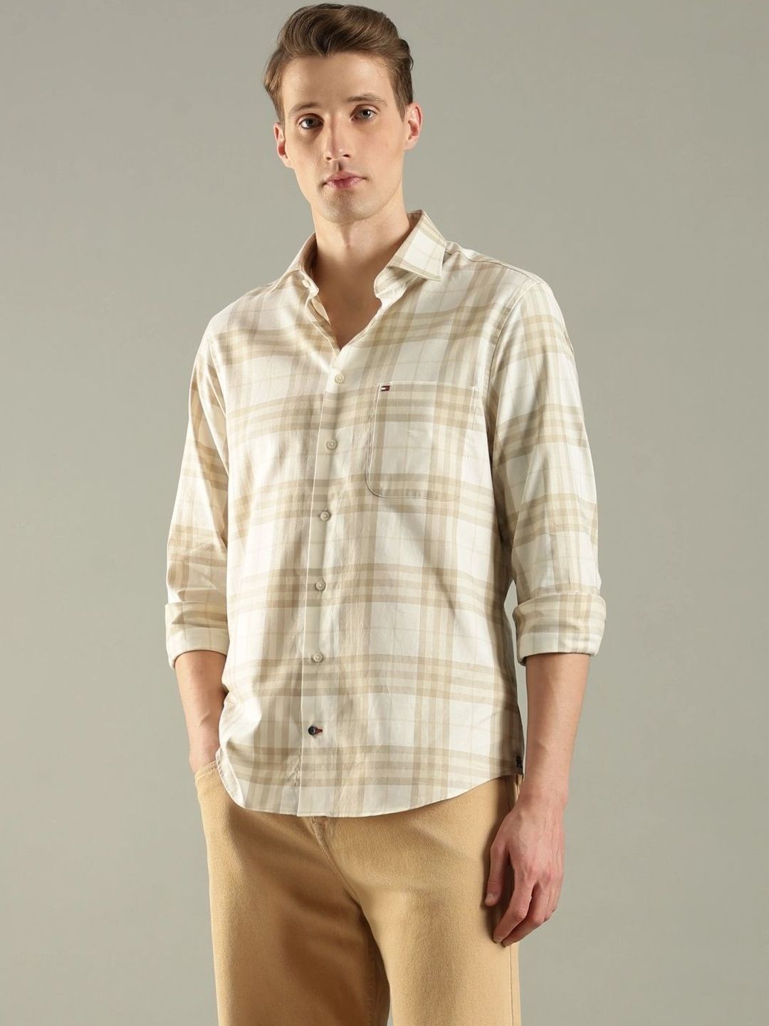 Tommy Hilfiger Men Checked Casual Shirt-picture-26