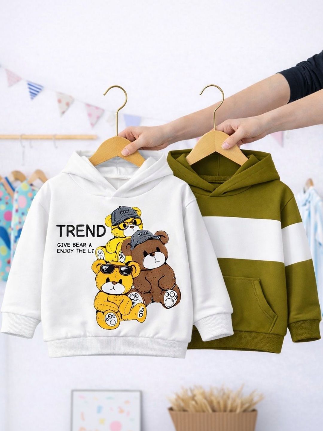 BAESD Unisex Kids Printed Hooded Sweatshirt-picture-48