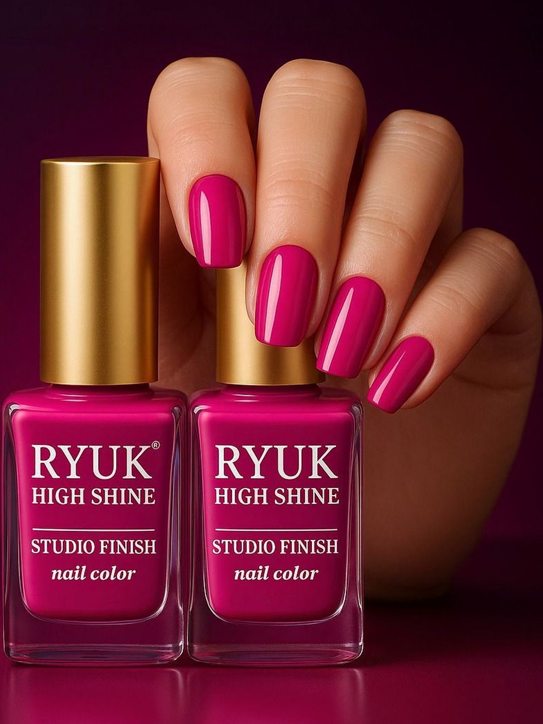 RYUK Set Of 2 High Shine Studio Finish Nail Polish - 10 ml Each - Shade - 107-image-26