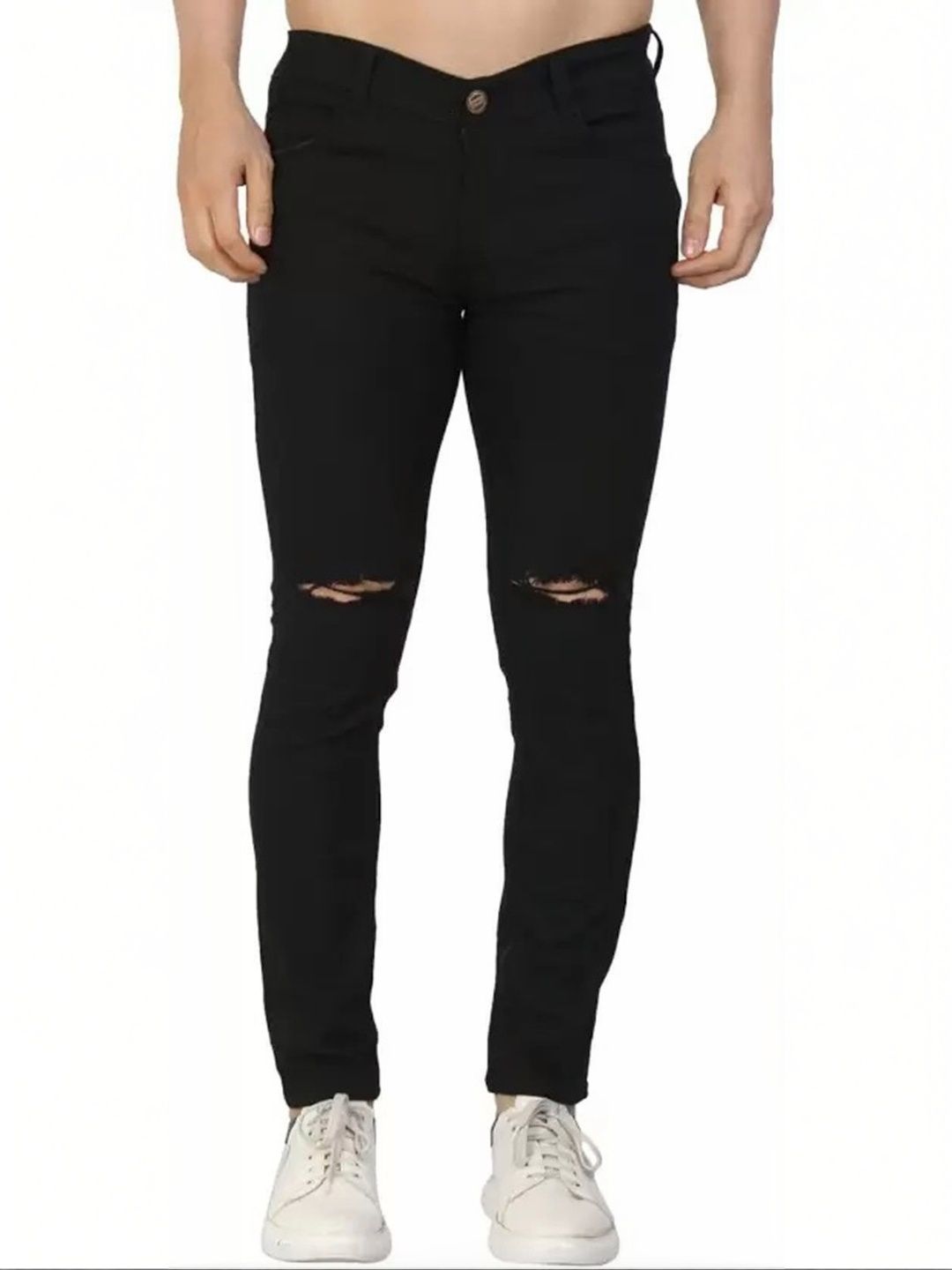 Metronaut Men Classic Regular Fit Mid-Rise Mildly Distressed Stretchable Jeans-picture-15