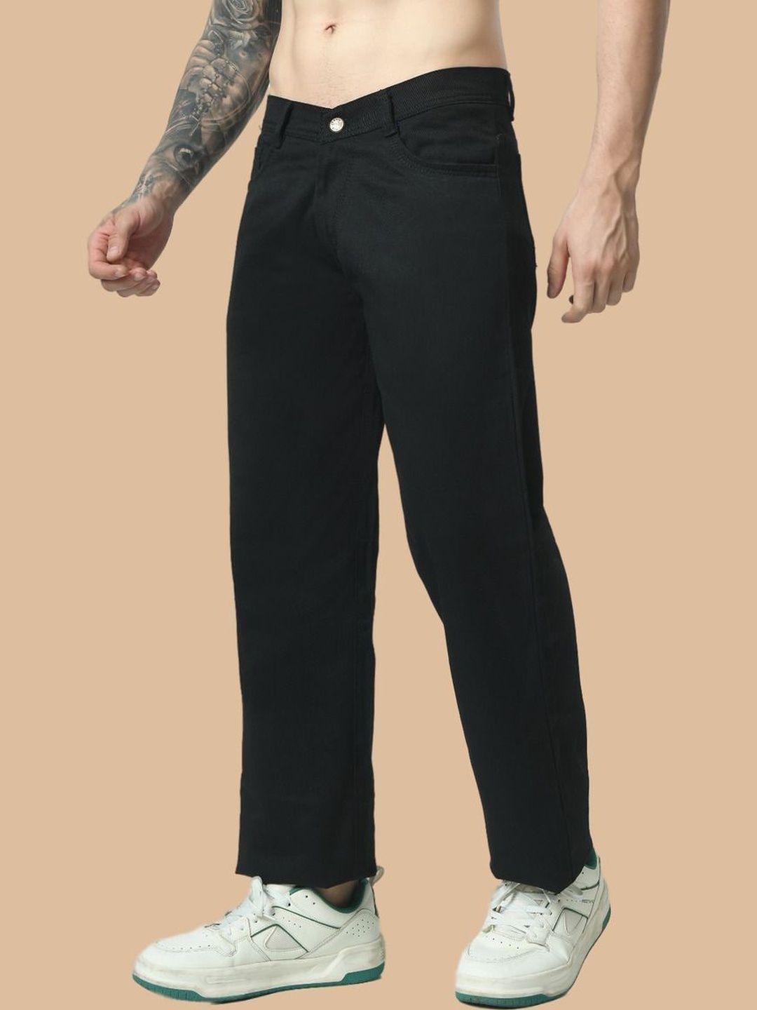 Metronaut Men Classic Relaxed Fit Mid-Rise Stretchable Jeans-picture-42