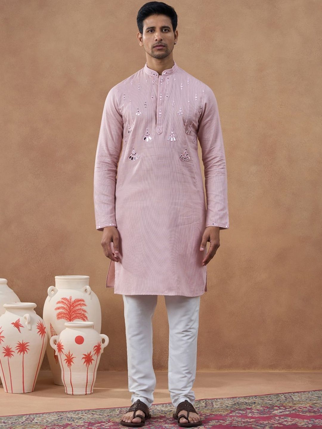 TheEthnic.Co Men Embroidered Thread Work Kurta-picture-29