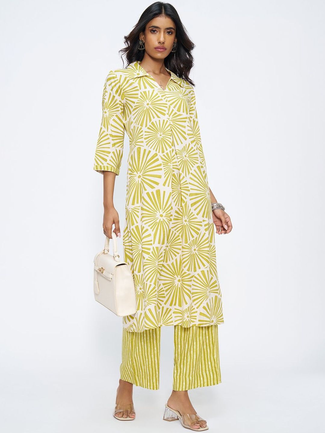 RANGMANCH BY PANTALOONS Women Printed Regular Kurta with Palazzos-picture-26