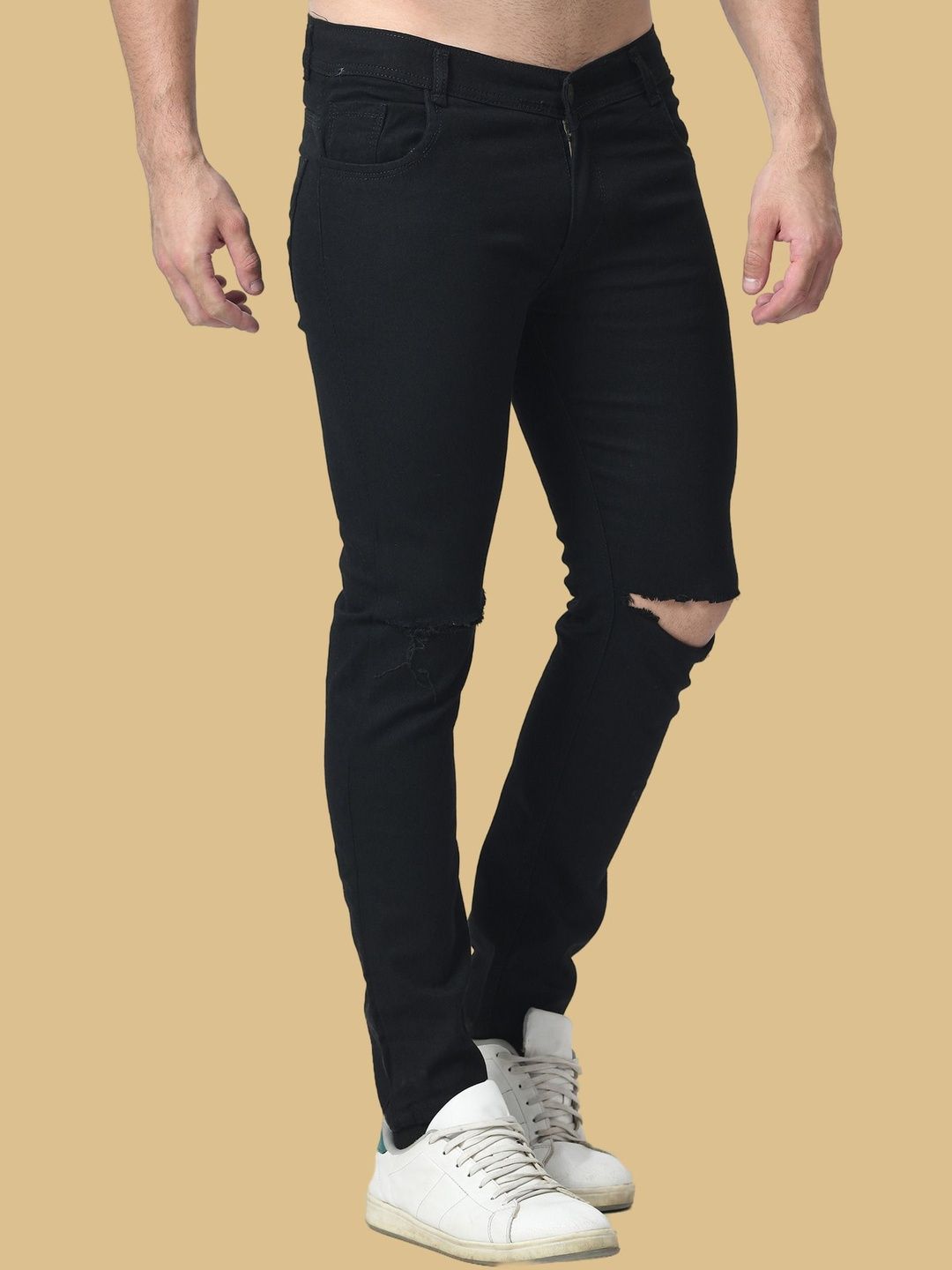Metronaut Men Classic Regular Fit Mid-Rise Highly Distressed Stretchable Jeans-picture-21